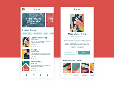 Story App Experiment 8 point grid app books grid grid layout material icons