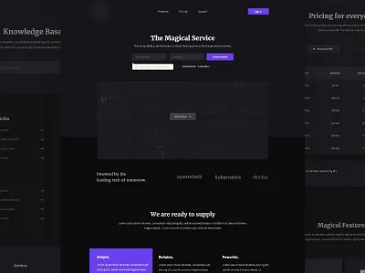 Service Website black clean dark design minimal new project ui ux web website
