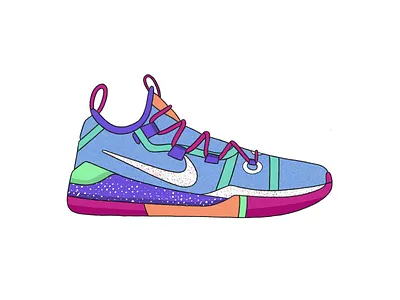 Nike Kobe AD - Sorbet basketball black blue design green illustration ipad kobe nike pattern procreate procreate app texture vector white