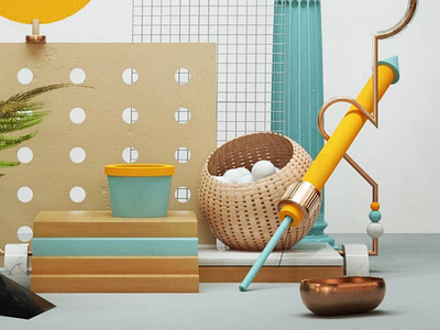 Set design 3d 3drender abstract c4d cinema4d illustration octane octanerender render