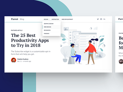 Parrot: Blog Bootstrap Template blog blog design blog template bootstrap template bootstrap theme website template
