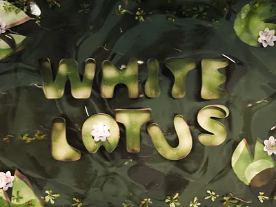 White Lotus - 3D Lettering 3d illustration typography