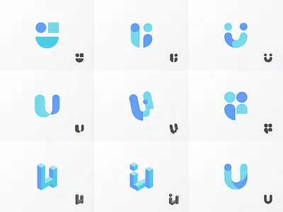 U - Logo design branding icon identity logo logotype monogram user