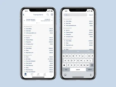 Daily UI Challenge 022 - Search app design banking daily ui 022 dailyui fintech ios transactions