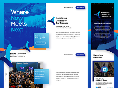 Samsung Developer Conference 2018 2018 conference design developer development indicius samsung san francisco sdc ui ux website
