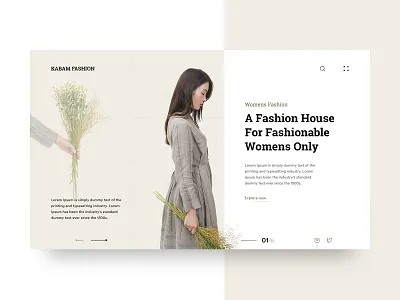 Kabam Fashion: Header Exploration clothing brand design design inspiration fashion header header exploration ui ui design ui ux user experience user interface ux web