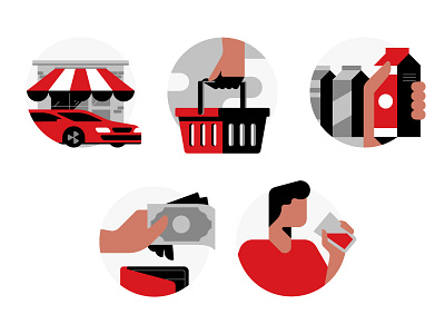 Shopper Flow Illustrations illustration