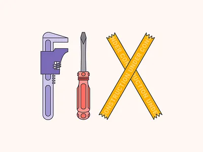 Fix construction fix illustration line tools under construction