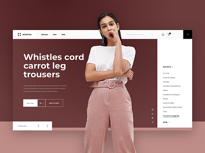 Digital Showroom Concept brand clothing concept design ecommerce fashion fashionstore landingpage model packshot product showroom slider typography user interface webdesign