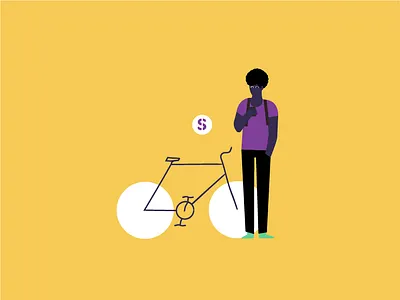 Hipster cyclist app black character character design cyclist diversity fintech hipster illo motion design