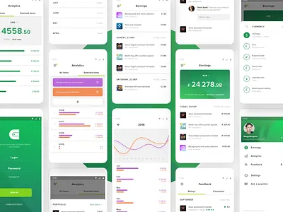 E-Wallet Mobile App analytics android app business chart clean earnings finance money sales wallet