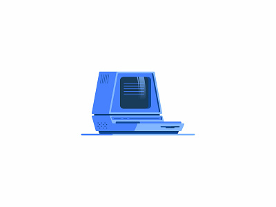 Retro Computer computer design icon illustration pc retro technology vector