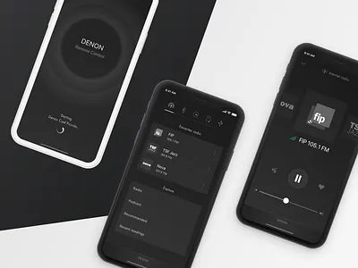 Mobile App For Audio System app audio black dark design hifi iphone mobile remote control sound ui ux