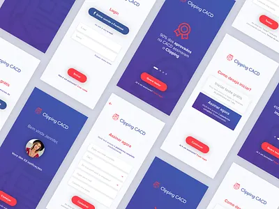 Clipping CACD (Sign up / Sign in) app design ios onboarding sign in sign up user experience user interface ux