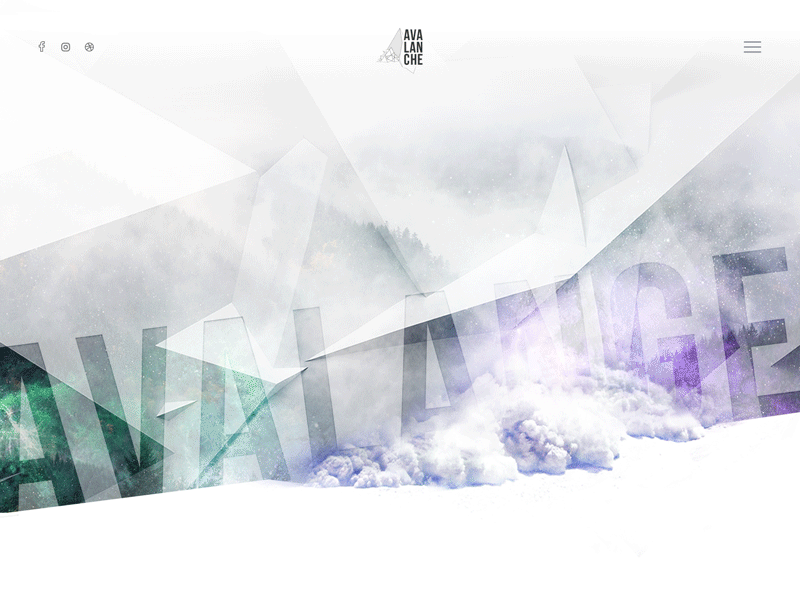 Avalanche animation branding design digital logo photography ui web sesign