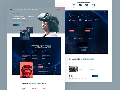VR Conference agency design google katowice landingpage minimal oculus onepage poland technology ui ux virtual virtualreality visiontrust vr web website