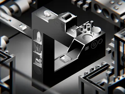 Recycling cycle B&W design graphics illustration motion other peter