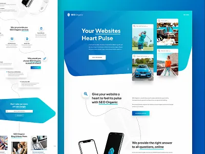 SEO Organic clean design drawingart html5 minimal organic photoshop responsive seo ui ux web webdesign website