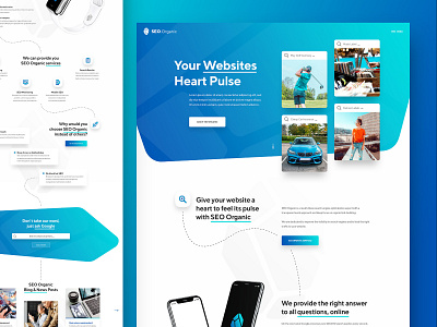 SEO Organic clean design drawingart html5 minimal organic photoshop responsive seo ui ux web webdesign website