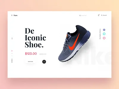Banner Exploration for eCommerce adidas e comerce ecommerce minimal nike shoe shop shopping