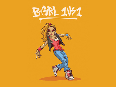 B-Girl 1vs1 apple art battle breakdance dance design erase festival freelance fresh girl illustration logo love music poster russia