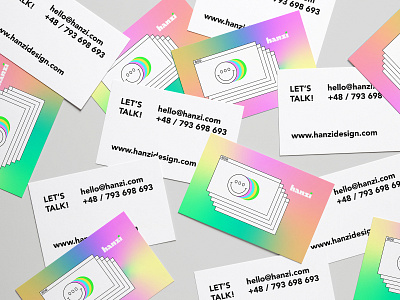 Hanzi Design / self-branding business card dribbble flat gradient icon illustration logo self branding self identity trend vector