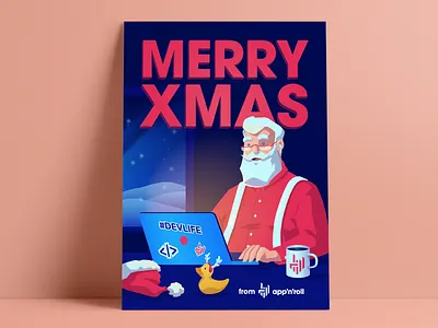 Merry Christmas characters christmas design illustration illustrator new year new year 2019 vectors xmas card