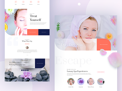 Day Spa - Sneak Peek beauty clean day spa divi homepage interface landing page layout luxury minimal relax spa template typography ui ux website wellness wordpress