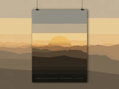 Colorado Sunset Poster colorado illustration mountain poster poster design sunset