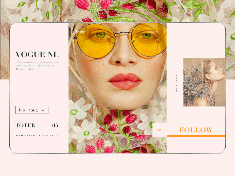 Chilean Magazine Page Animation allure animation art article beauty blog branding categories concept design fashion girls illustration models motion shop typography ui ux web