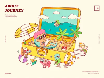 About Journey carb cloud cocacola graphic design holiday ice cream illustration journey ocean palm sandbeach sea wave slipper sunglasses sunshade sunshine swim ring tarvel vacation volleyball