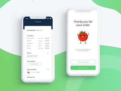 Grocery store checkout screen design interaction interface mobile app mobile app design ui ux uxui web design