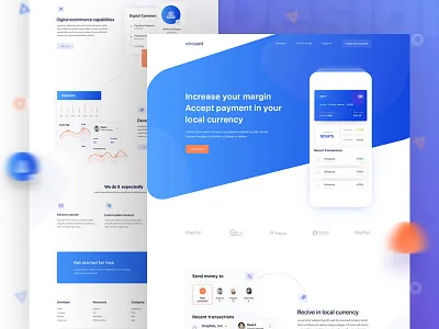 App Landing Page agency app bitcoin branding design homepage ico landing payment ui webdesign website