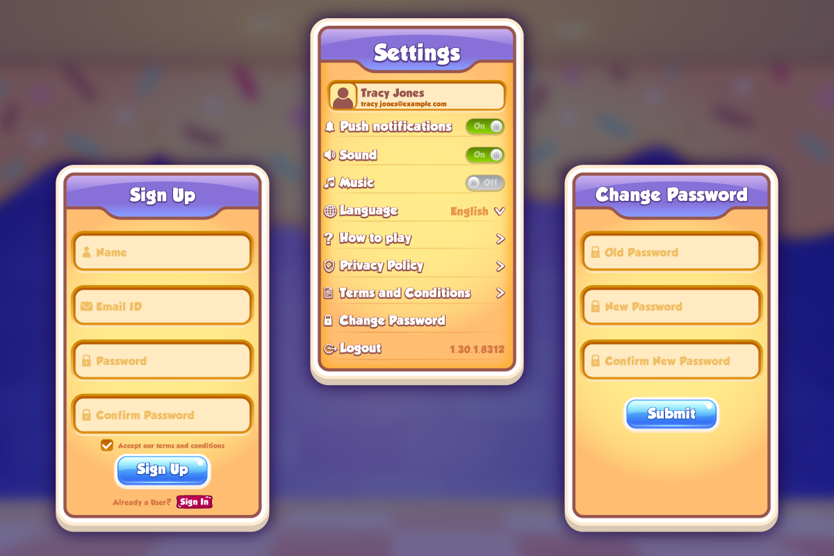 Cookie master game UI by Yudiz Solutions Ltd on Dribbble