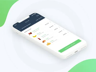 Grocery store (my cart) applicaiton cart design grocery interaction interface mobile mobile app ui ux uxui web design