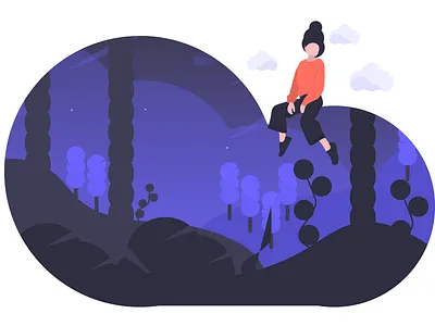 Dreamer character free illustration woman