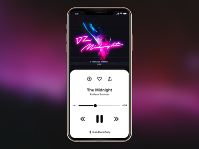 Mossubi Daily UI 009 - Music Player 009 challenge daily daily challenge iphone iphone xs mobile app mobile app design mobile design music music player music player ui the midnight ui 009 ui challenge ui design uiux