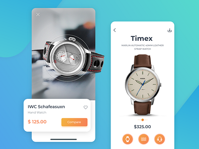 Augmented Reality app concept adobe xd app app branding ar augmentedreality branding card design icon interface iphonex minimal mobile app trending ui ux watch