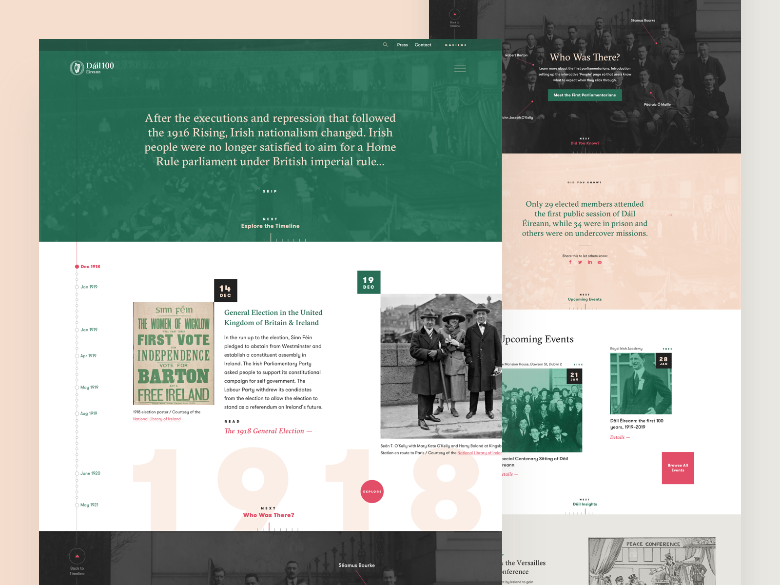 Example of Dail100 Homepage