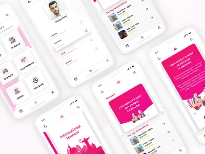 Travel App design illustration international travel agency travel app ui user experience user interface ux vacation