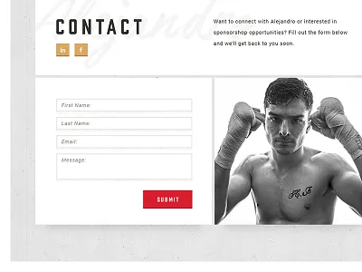 FighterGo Round 3 black clean contact fields form green halftone lines mixed martial arts mma script texture ui white white space