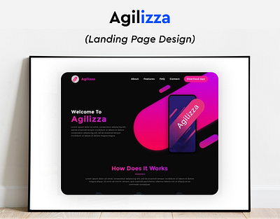 Agilizza Landing Page Design app branding design graphic design illustration logo mobile design ui ux vector