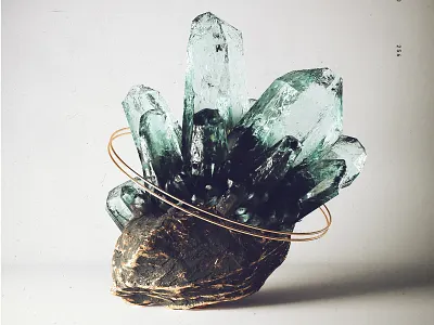 Crystal Study 3d 3d model blender blender 3d crystal mineral nature poster surreal