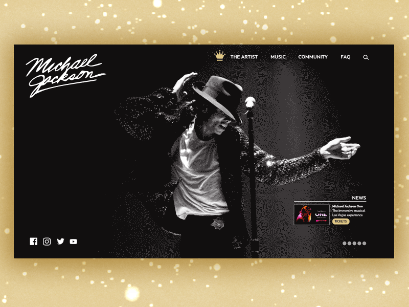 Html/css Js Micheal Jackson Example Daily UI - 003 Michael Jackson Landing Page by Annamaria Ward on Dribbble
