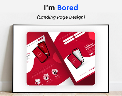 I'm Bored Landing Page Design app branding design graphic design illustration logo mobile design ui ux vector