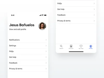 Minimalistic Profile Page 🌵 app apple dailyui design flat ios minimal minimal app minimalism minimalist profile profile page sketch ui user user account ux white