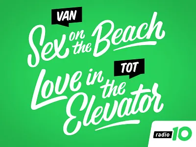 Radio 10 Top 4000 poster campaign brush brushlettering custom poster type typography vector