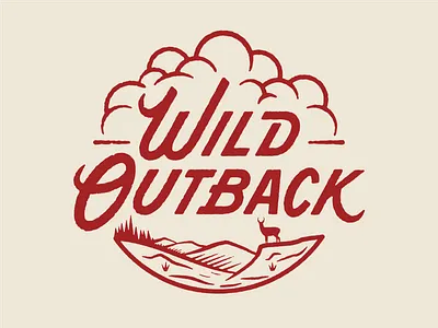 Wild Outback 50k badge clouds illustration logo oregon run running texture trail tree ultra ultrarunning