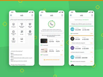 Mobile UX/UI Design argentina bank card cards design finance gif indicius list loan mobile offers ui uruguay ux web