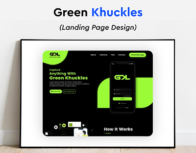 Green Knuckles Landing Page Design app branding design graphic design illustration logo mobile design ui ux vector